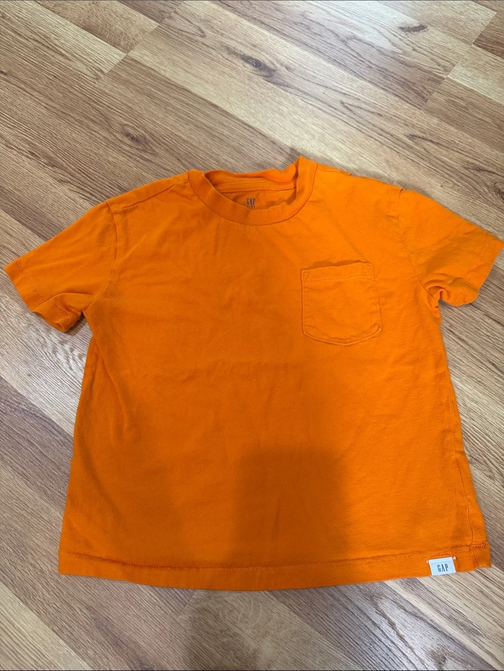 GAP Kids Orange Crewneck Pocket T-Shirt